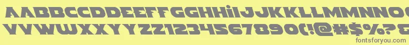 Indigodemonleft Font – Gray Fonts on Yellow Background