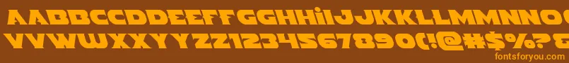 Indigodemonleft Font – Orange Fonts on Brown Background