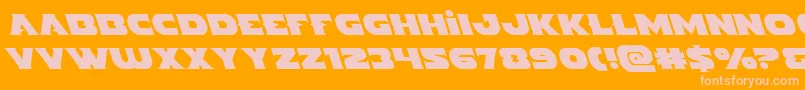 Indigodemonleft Font – Pink Fonts on Orange Background