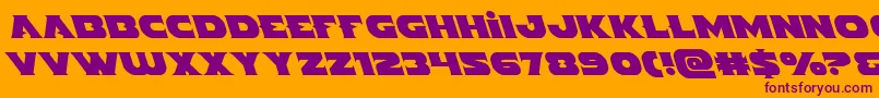 Indigodemonleft Font – Purple Fonts on Orange Background