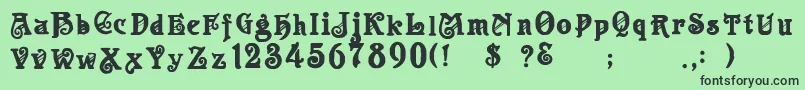 ApolloRegular Font – Black Fonts on Green Background