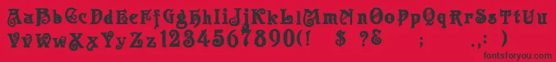 ApolloRegular Font – Black Fonts on Red Background