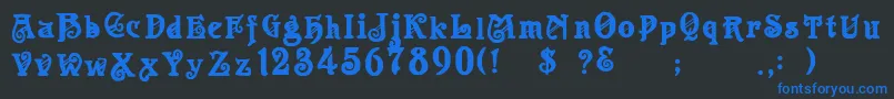 ApolloRegular-Schriftart – Blaue Schriften auf schwarzem Hintergrund