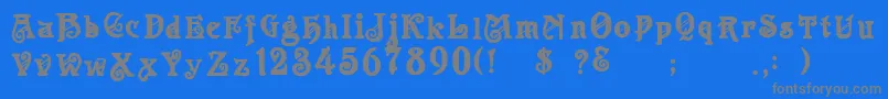 Fonte ApolloRegular – fontes cinzas em um fundo azul