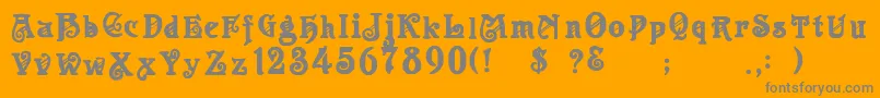 フォントApolloRegular – オレンジの背景に灰色の文字