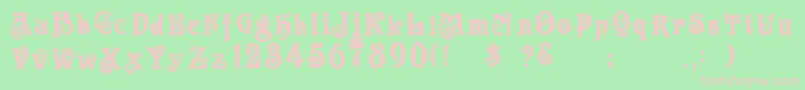 ApolloRegular Font – Pink Fonts on Green Background