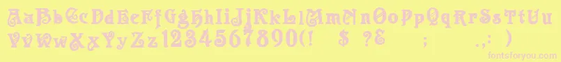 ApolloRegular Font – Pink Fonts on Yellow Background