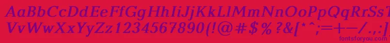 Baltica2 Font – Purple Fonts on Red Background