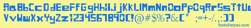 SiblingRivalry Font – Blue Fonts on Yellow Background