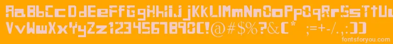 SiblingRivalry Font – Pink Fonts on Orange Background