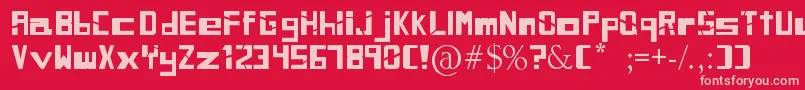 SiblingRivalry Font – Pink Fonts on Red Background