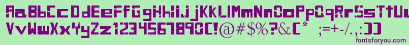 SiblingRivalry Font – Purple Fonts on Green Background