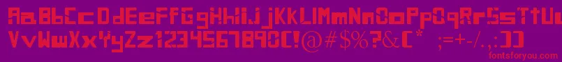 フォントSiblingRivalry – 紫の背景に赤い文字