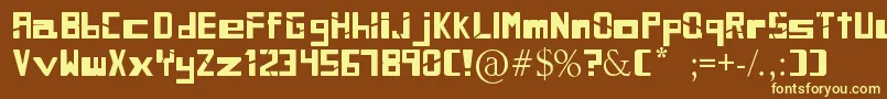 SiblingRivalry Font – Yellow Fonts on Brown Background