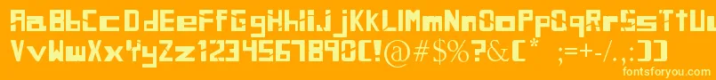 SiblingRivalry Font – Yellow Fonts on Orange Background