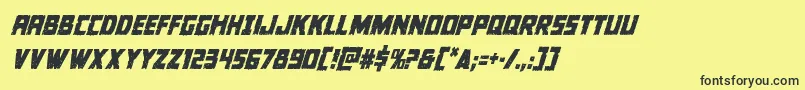 フォントColossuscondital – 黒い文字の黄色い背景