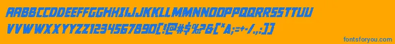 Colossuscondital Font – Blue Fonts on Orange Background