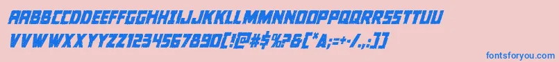 フォントColossuscondital – ピンクの背景に青い文字