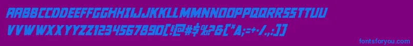 Шрифт Colossuscondital – синие шрифты на фиолетовом фоне