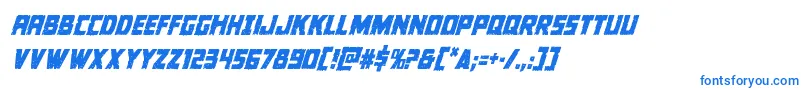 フォントColossuscondital – 白い背景に青い文字
