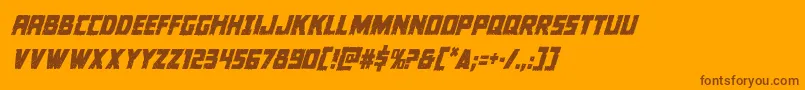 Шрифт Colossuscondital – коричневые шрифты на оранжевом фоне