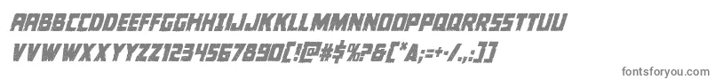 Colossuscondital-fontti – harmaat kirjasimet valkoisella taustalla