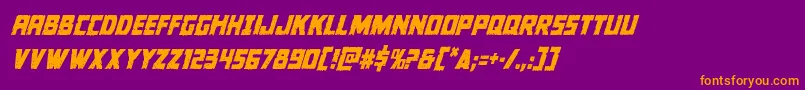 Шрифт Colossuscondital – оранжевые шрифты на фиолетовом фоне