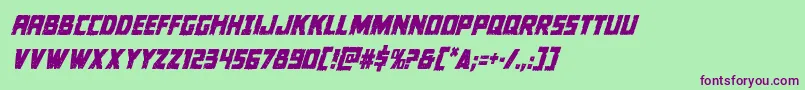 Шрифт Colossuscondital – фиолетовые шрифты на зелёном фоне
