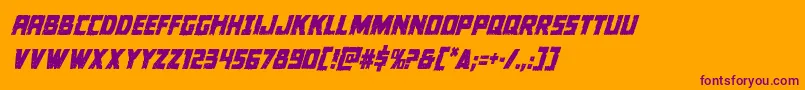 フォントColossuscondital – オレンジの背景に紫のフォント