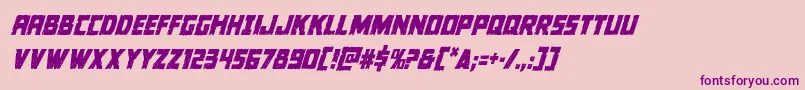 フォントColossuscondital – ピンクの背景に紫のフォント