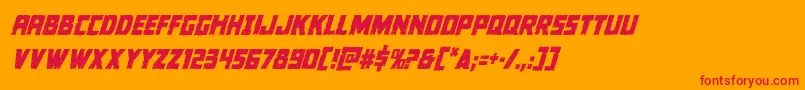 Colossuscondital Font – Red Fonts on Orange Background