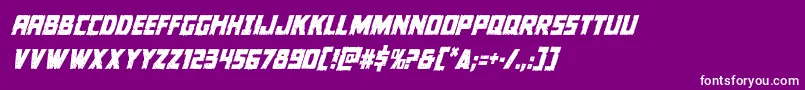 フォントColossuscondital – 紫の背景に白い文字