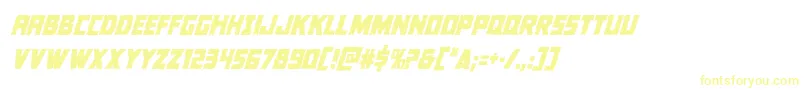 フォントColossuscondital – 白い背景に黄色の文字
