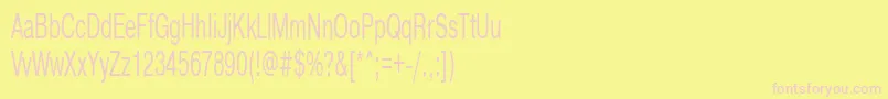 Pragmatica55 Font – Pink Fonts on Yellow Background