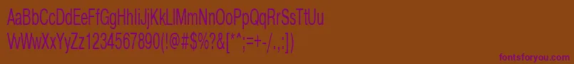 Шрифт Pragmatica55 – фиолетовые шрифты на коричневом фоне