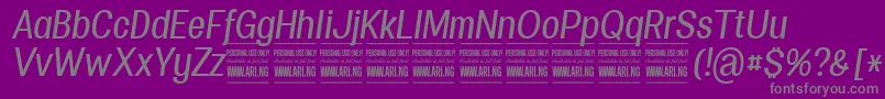 SpecifypersonalConmediumitalic Font – Gray Fonts on Purple Background