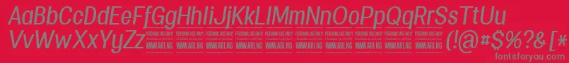 SpecifypersonalConmediumitalic Font – Gray Fonts on Red Background