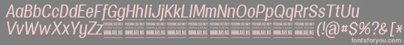 SpecifypersonalConmediumitalic Font – Pink Fonts on Gray Background