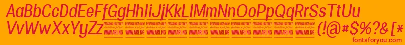 SpecifypersonalConmediumitalic Font – Red Fonts on Orange Background