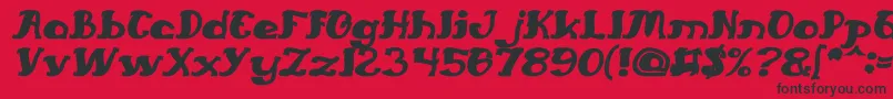EverlastingSongBoldItalic Font – Black Fonts on Red Background
