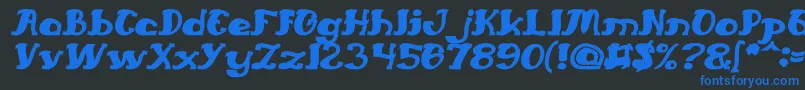 EverlastingSongBoldItalic Font – Blue Fonts on Black Background