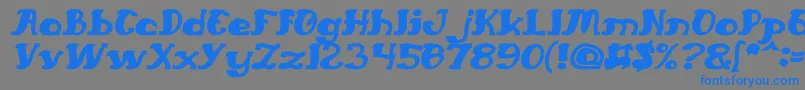 EverlastingSongBoldItalic Font – Blue Fonts on Gray Background