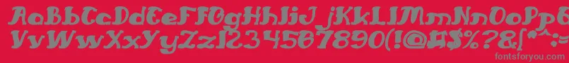 EverlastingSongBoldItalic Font – Gray Fonts on Red Background