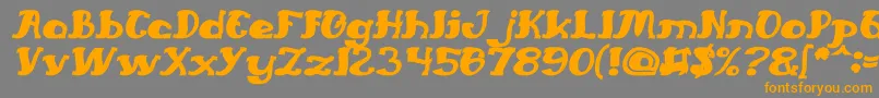 EverlastingSongBoldItalic Font – Orange Fonts on Gray Background
