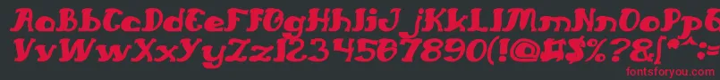 EverlastingSongBoldItalic Font – Red Fonts on Black Background