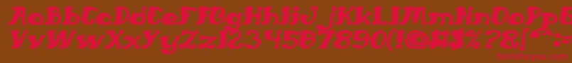 EverlastingSongBoldItalic Font – Red Fonts on Brown Background