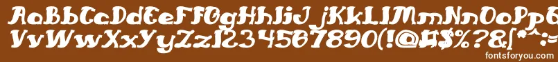 EverlastingSongBoldItalic Font – White Fonts on Brown Background