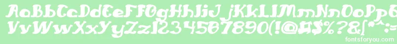 EverlastingSongBoldItalic Font – White Fonts on Green Background