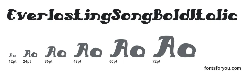 EverlastingSongBoldItalic Font Sizes