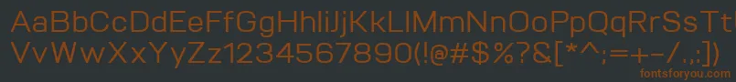 Шрифт VitroMedium – коричневые шрифты на чёрном фоне